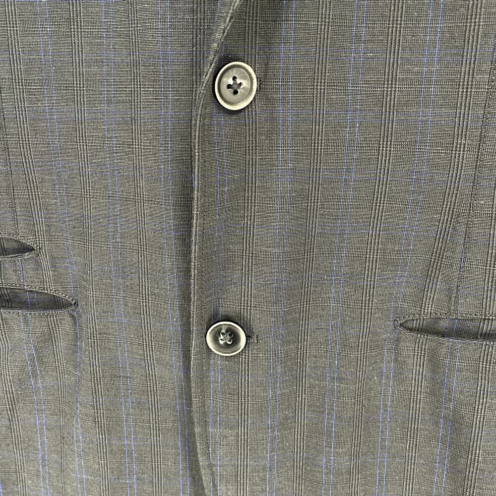 John Varvatos Sport Coat Mens 40 Gray Plaid Blazer Casual 2 Button Layering Work - Picture 4 of 16